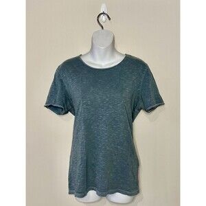 Mavi 100% Cotton Heathered Teal Tee Size S Small EUC!!